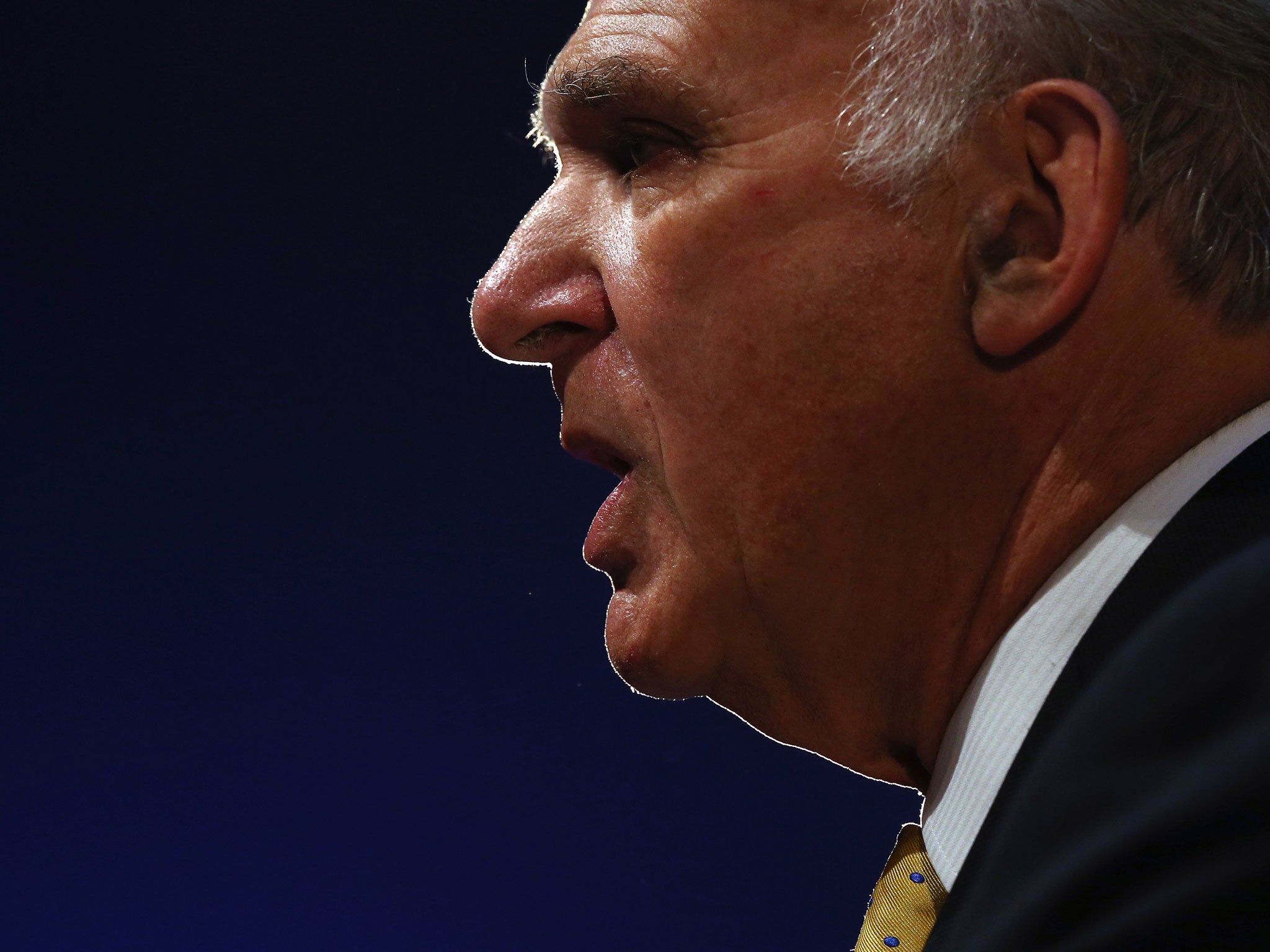 Vince Cable speaks to conference during his key-note speech on September 16, 2013