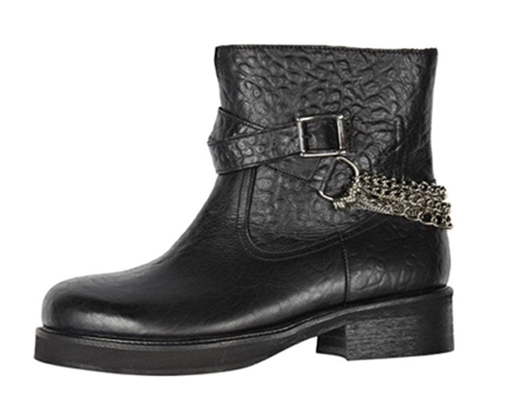 On yer biker: boots £110, Eudon Choi for River Island, riverisland.com, available from Monday 23 September