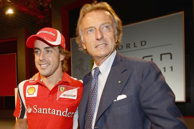 Fernando Alonso has yet to win a world title for Ferrari, much to the disappointment of president Luca di Montezemolo