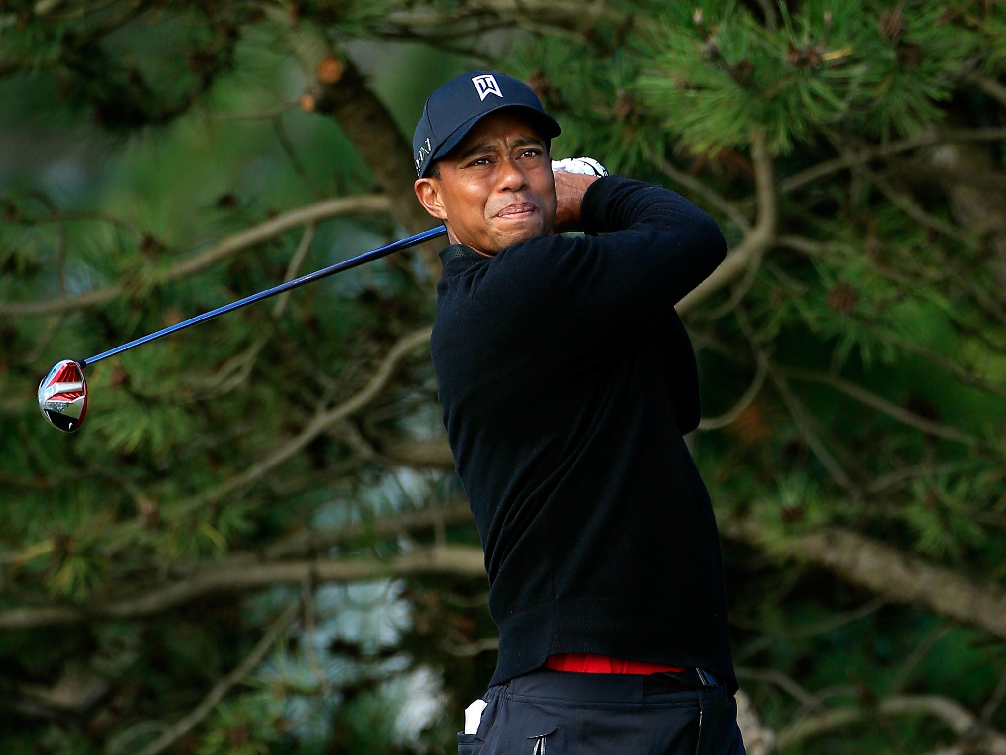Tiger Woods in action at the BMW Championship