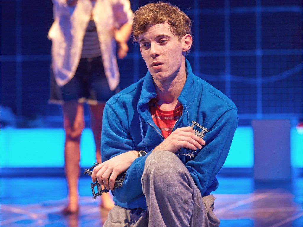 Treadaway on stage in 'The Curious Incident of the Dog in the Night-Time'
