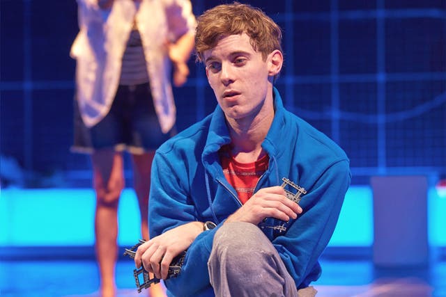 Treadaway on stage in 'The Curious Incident of the Dog in the Night-Time'