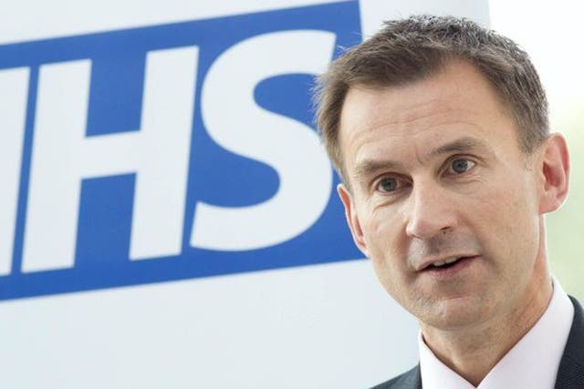 Jeremy Hunt has said that there is a 'clear link' between the healthcare watchdog's failure to report and pressure from Mr Burnham's department in 2009