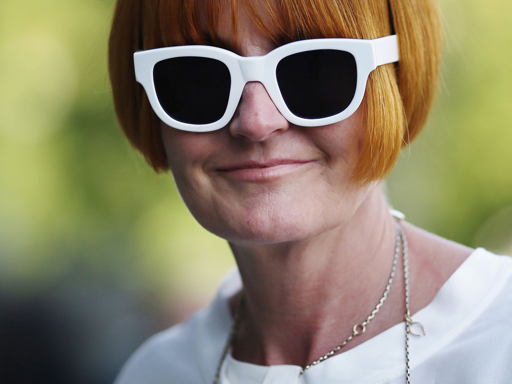 Mary Portas poses for a picture outside Portcullis House on September 2, 2013 in London, England.