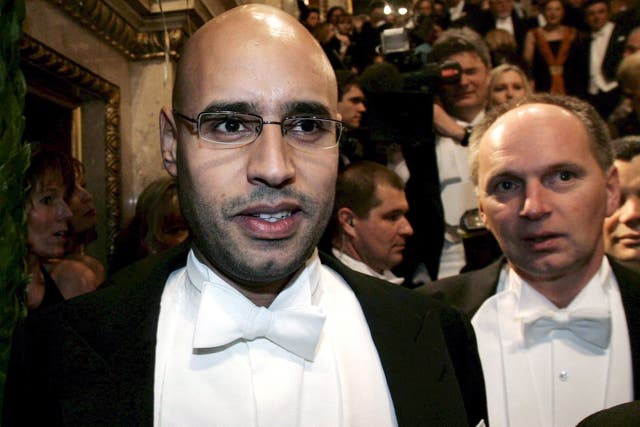 Saif Gaddafi, son of former Libyan leader Muammar Gaddafi, missed a court hearing