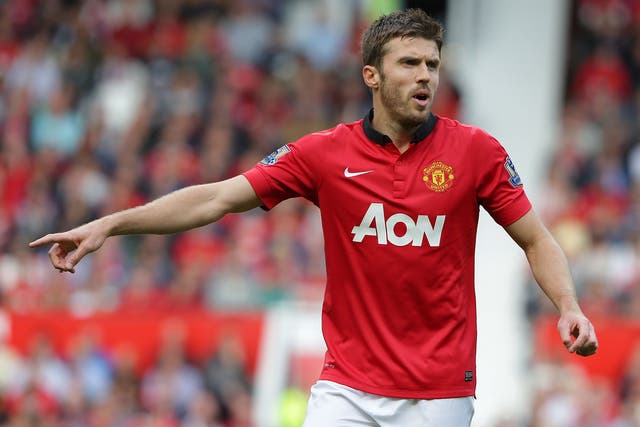 Michael Carrick in action against Crystal Palace