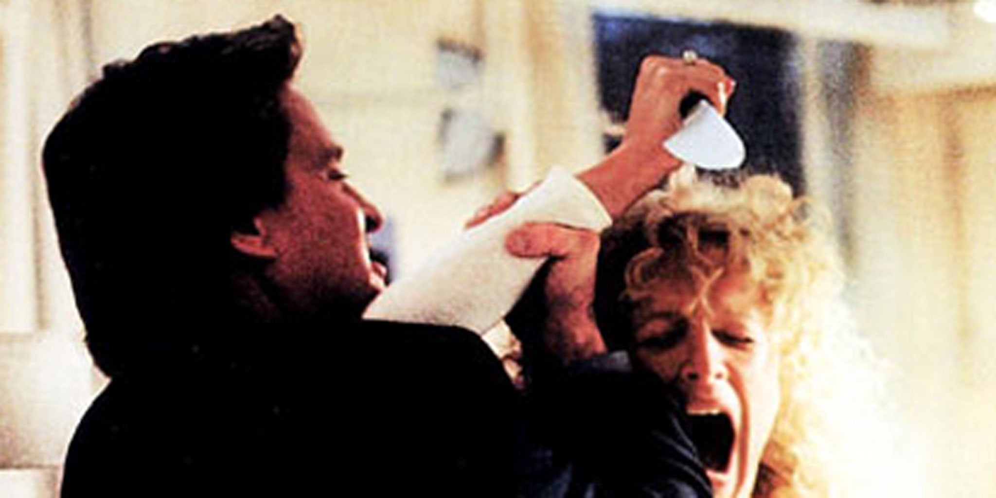 Michael Douglas and Glenn Close battle it out in Fatal Attraction