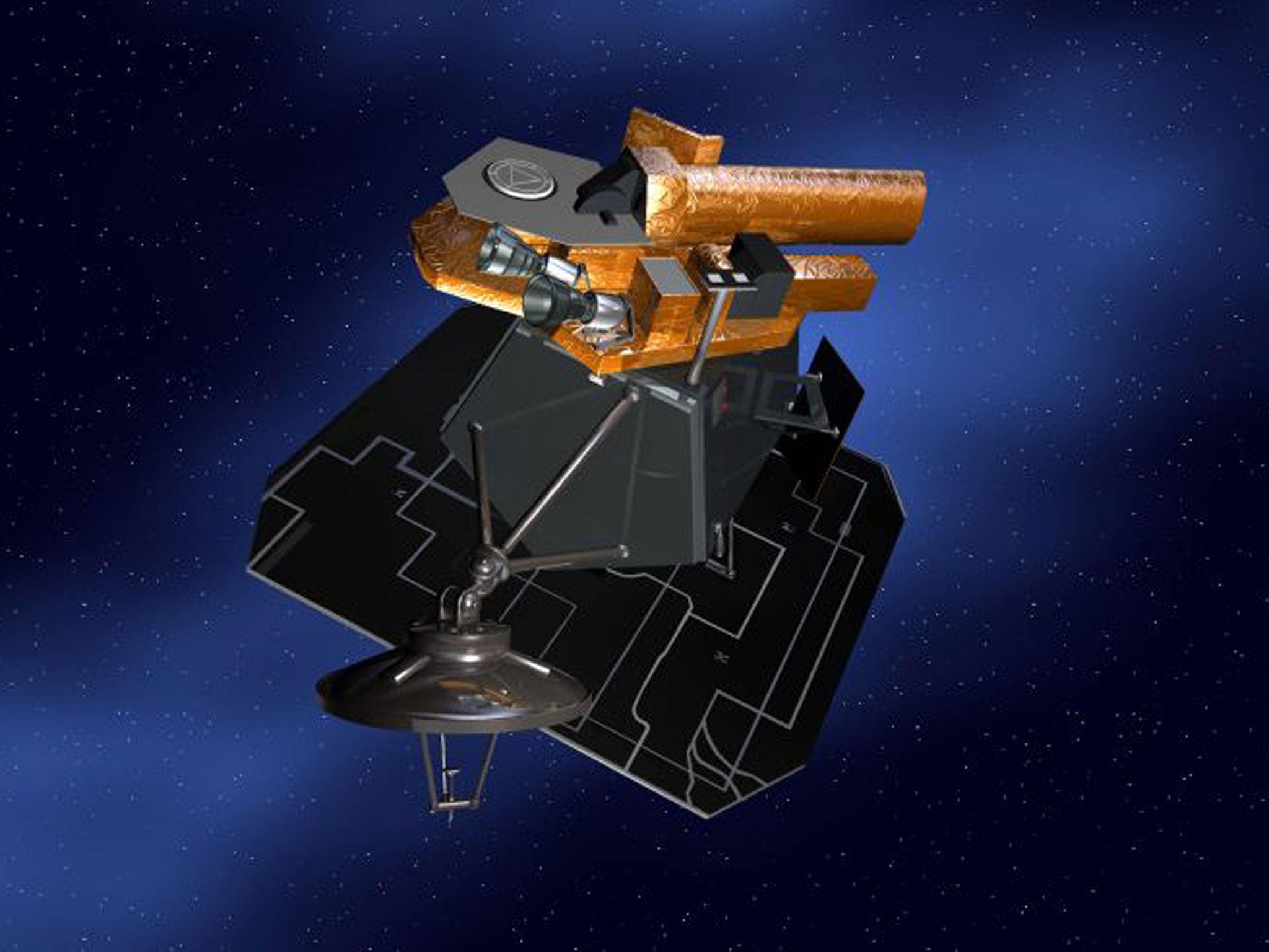 NASA artist's concept for Deep Impact, a comet research spacecraft