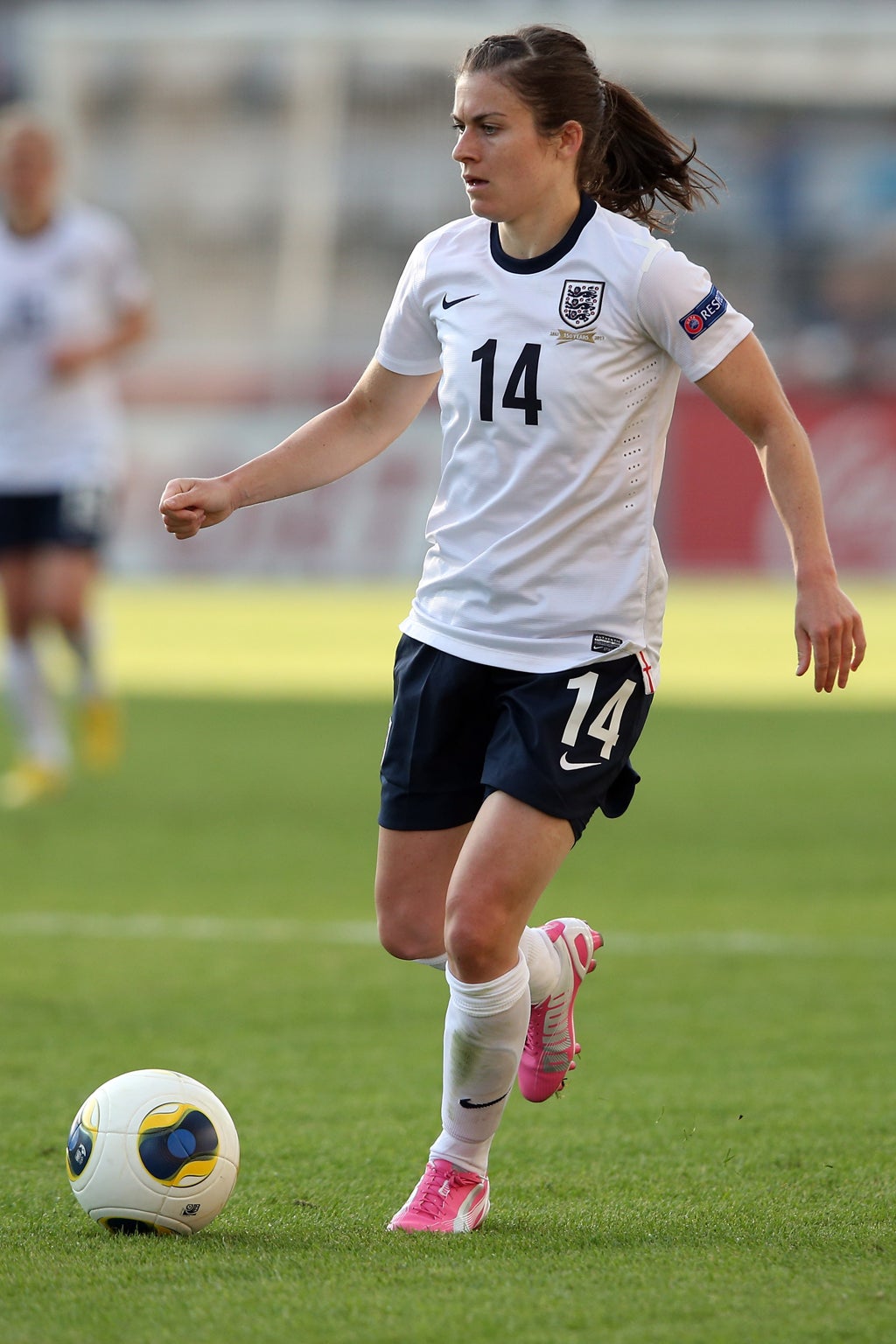 Karen Craney in action for England