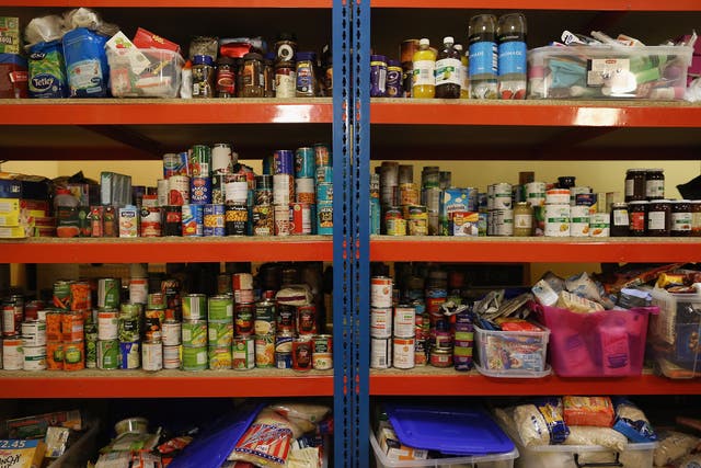 According to the Trussell Trust, the number of people who need food banks like this one has risen by 200 per cent