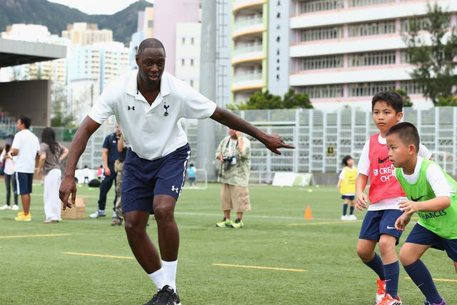 King Kong: Ledley King coaches children in Hong Kong with the Premier Skills and Creating Chances charity in July