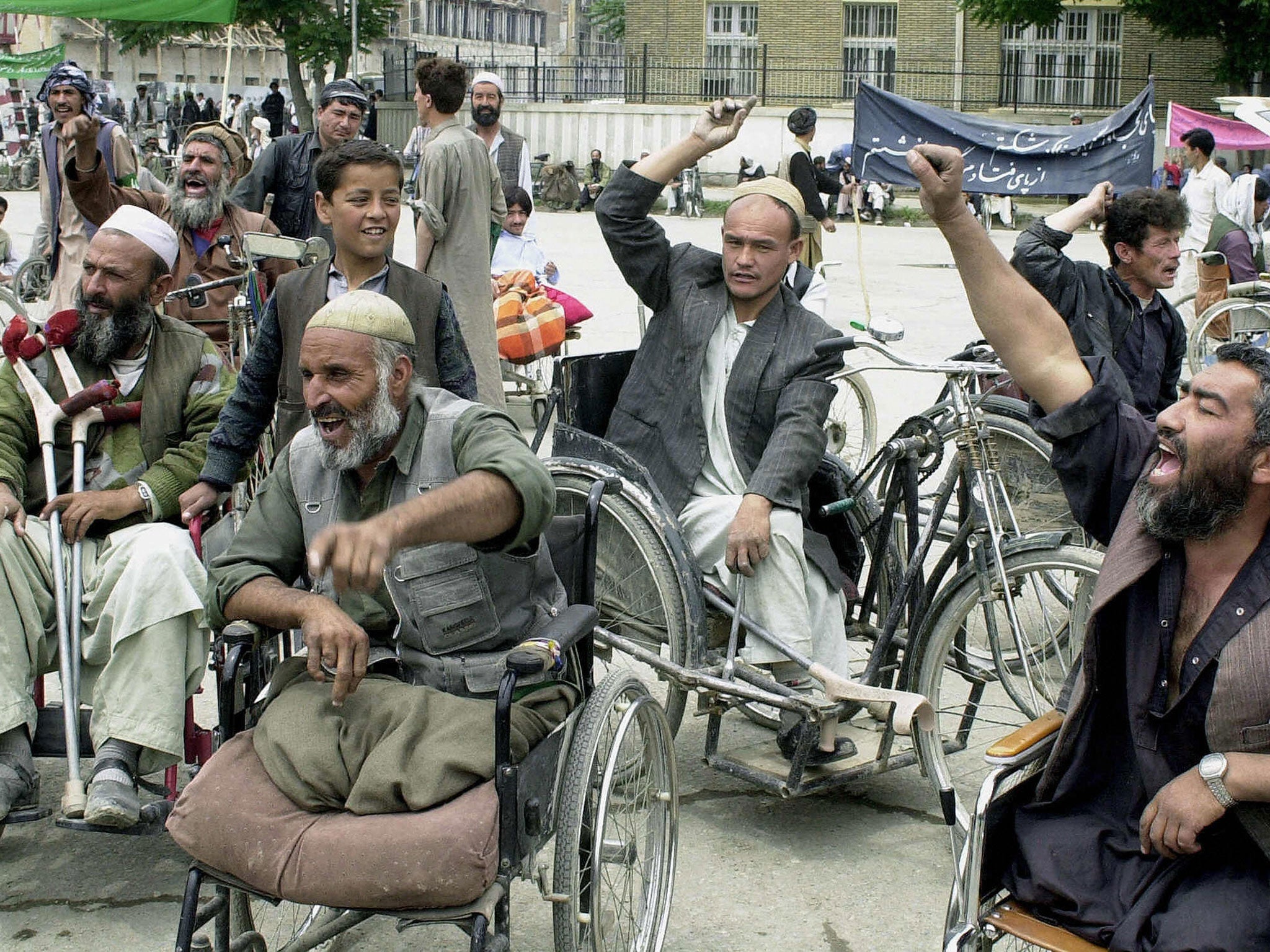 A demonstration from May 2004, called to highlight the plight of the many thousands of Afghans disabled during more than two decades of war