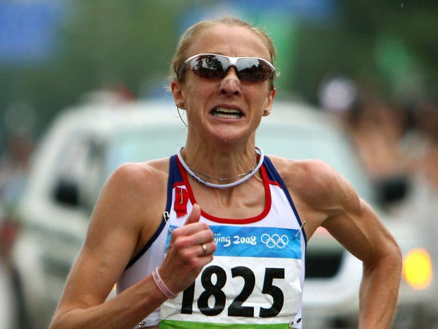Paula Radcliffe in action