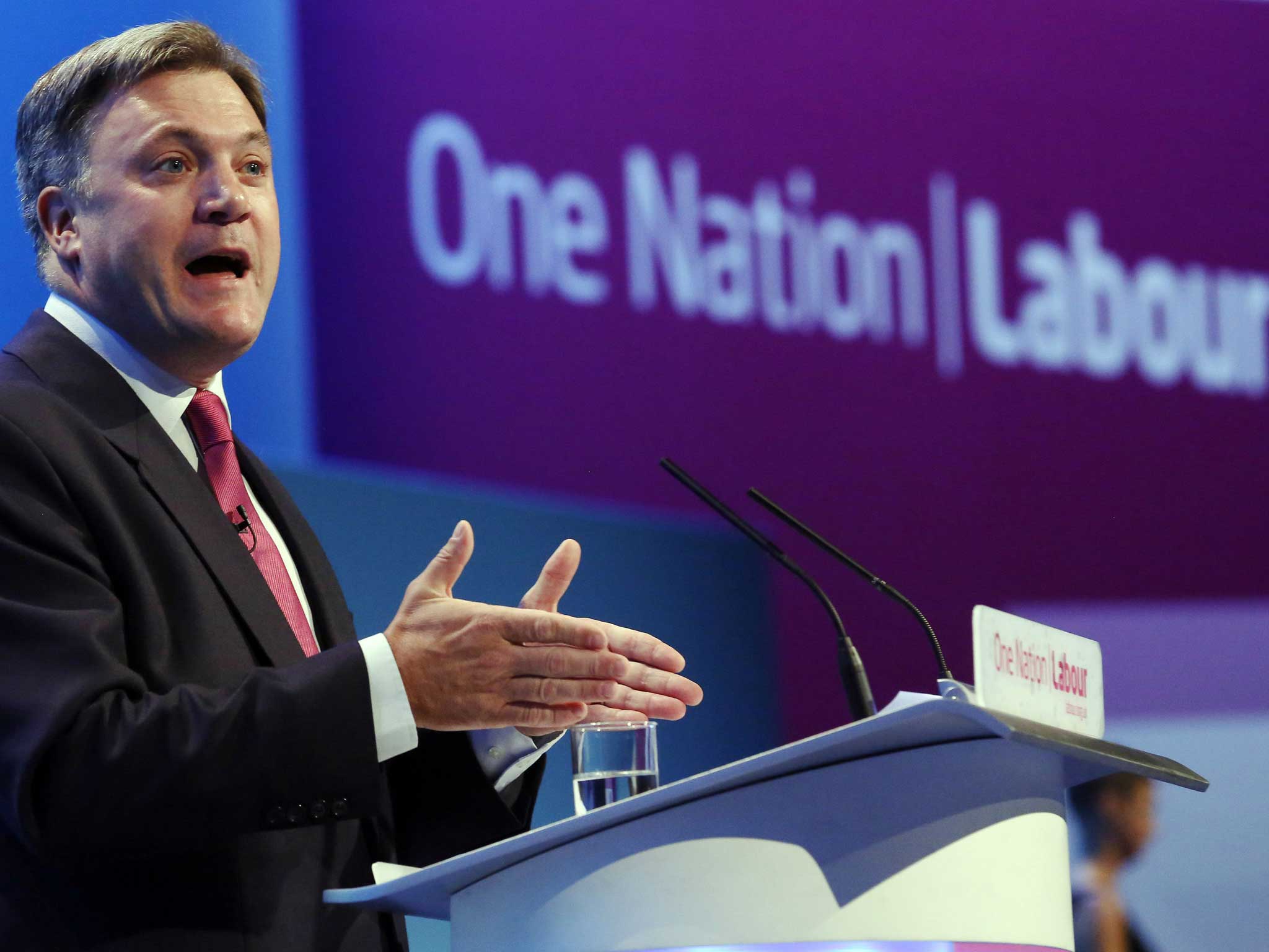 Ed Balls makes his speech to the Labour party's annual conference