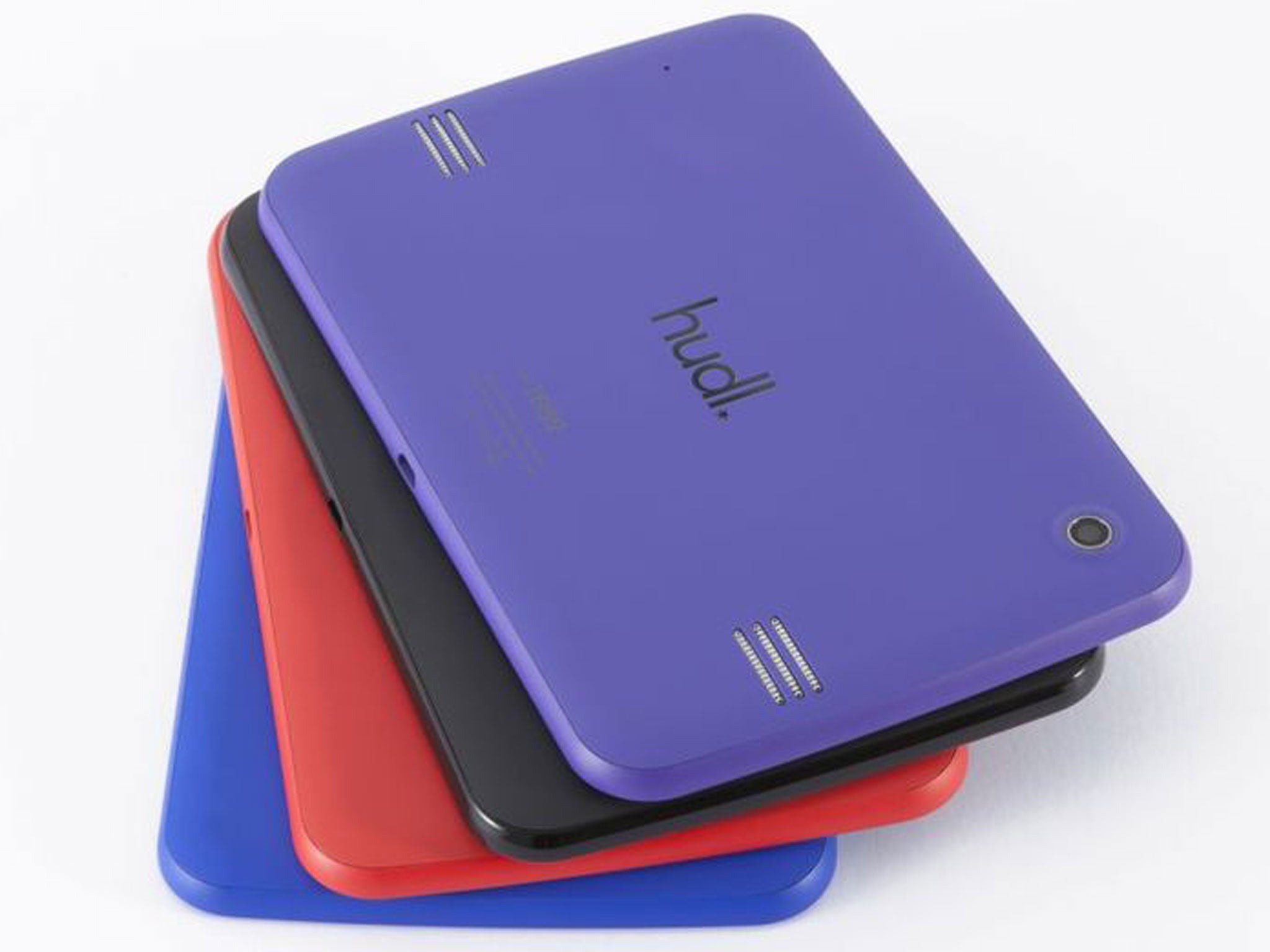 The Tesco Hudl comes in a range of colours - blue, red, black or purple.