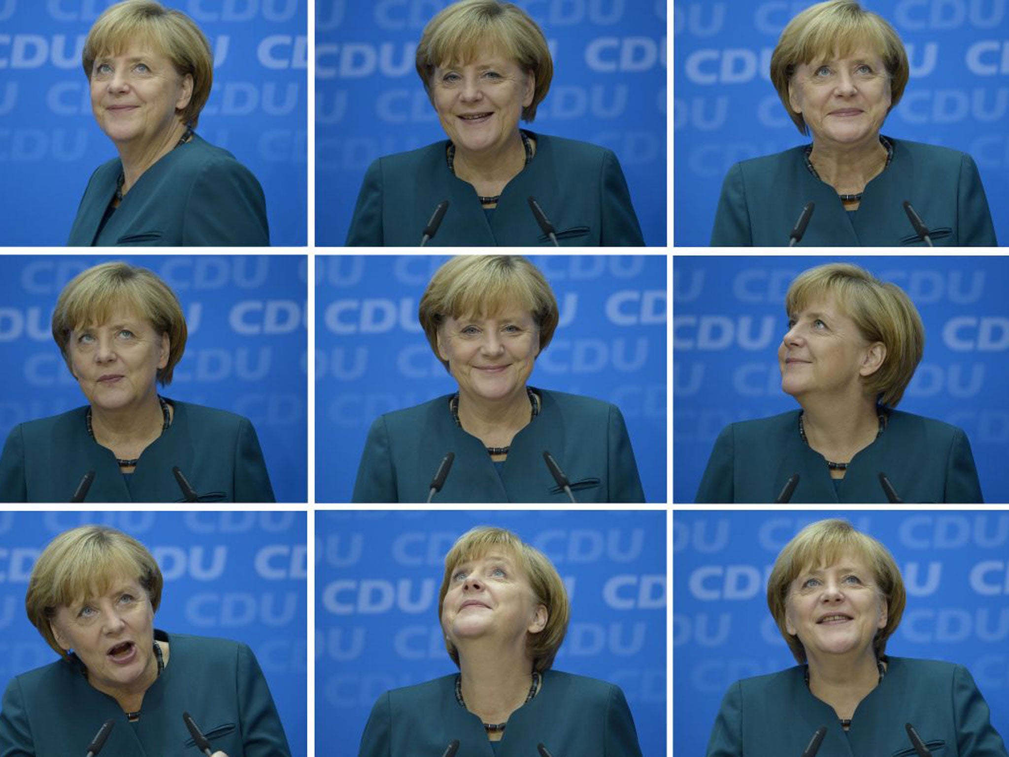 Angela Merkel celebrates victory