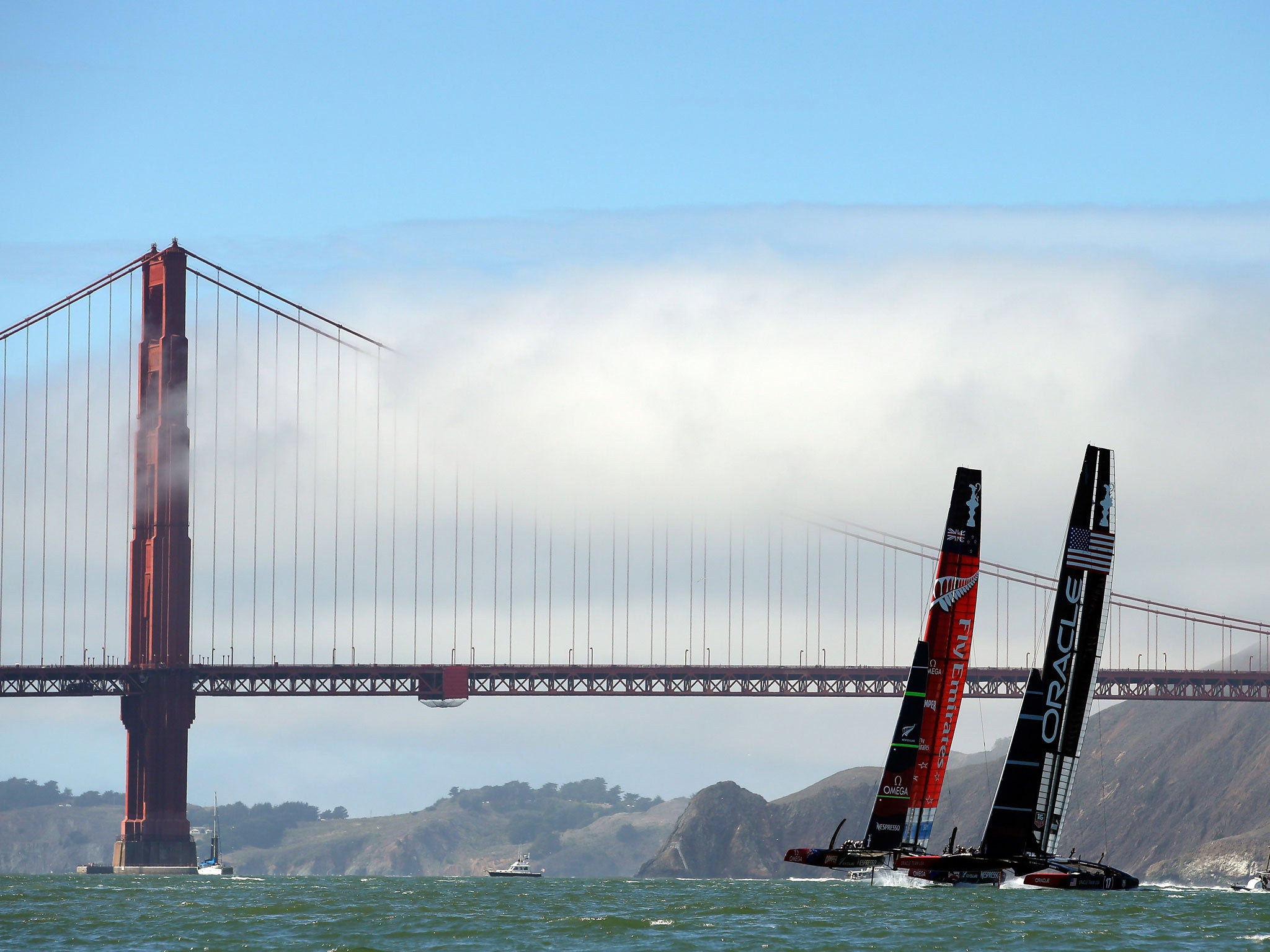 Oracle Team USA has closed the gap on the challenger, Emirates Team New Zealand but still trails 6-8