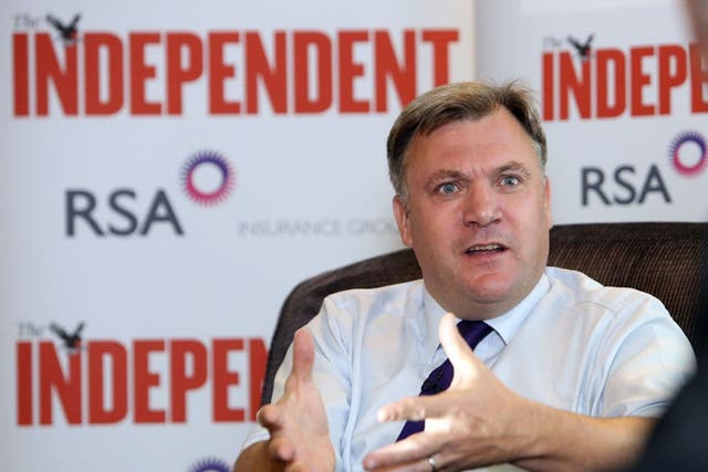 Ed Balls told The Independent fringe meeting that he was not prepared to write a 'blank cheque' to fund HS2