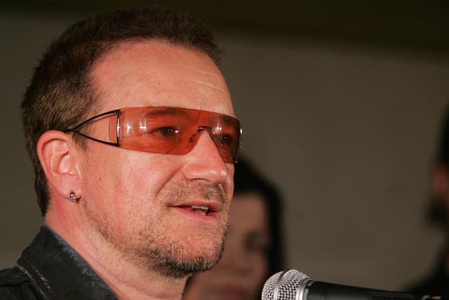 Bono was chased down the street at a G8 summit by protesters shouting 'Make Bono history'