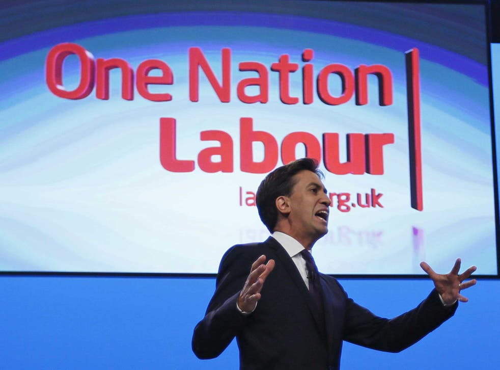 Ed Miliband delivers his speech at the Labour Party conference in Brighton