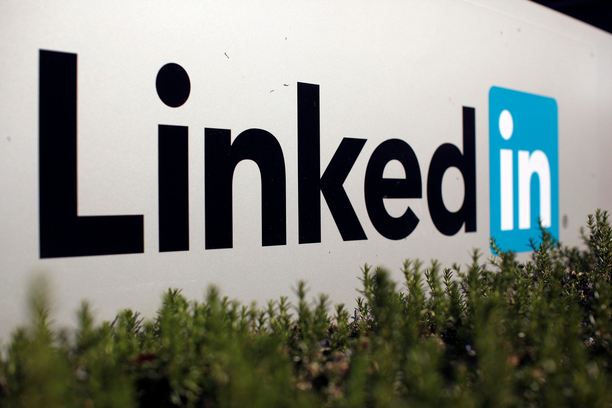 The logo for LinkedIn Corporation, a social networking networking website for people in professional occupations, is shown in Mountain View, California February 6, 2013.