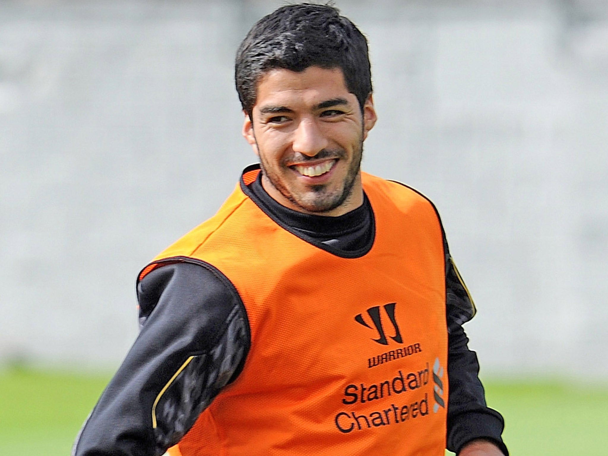 Luis Suarez trains at Melwood having completed his 10-game ban