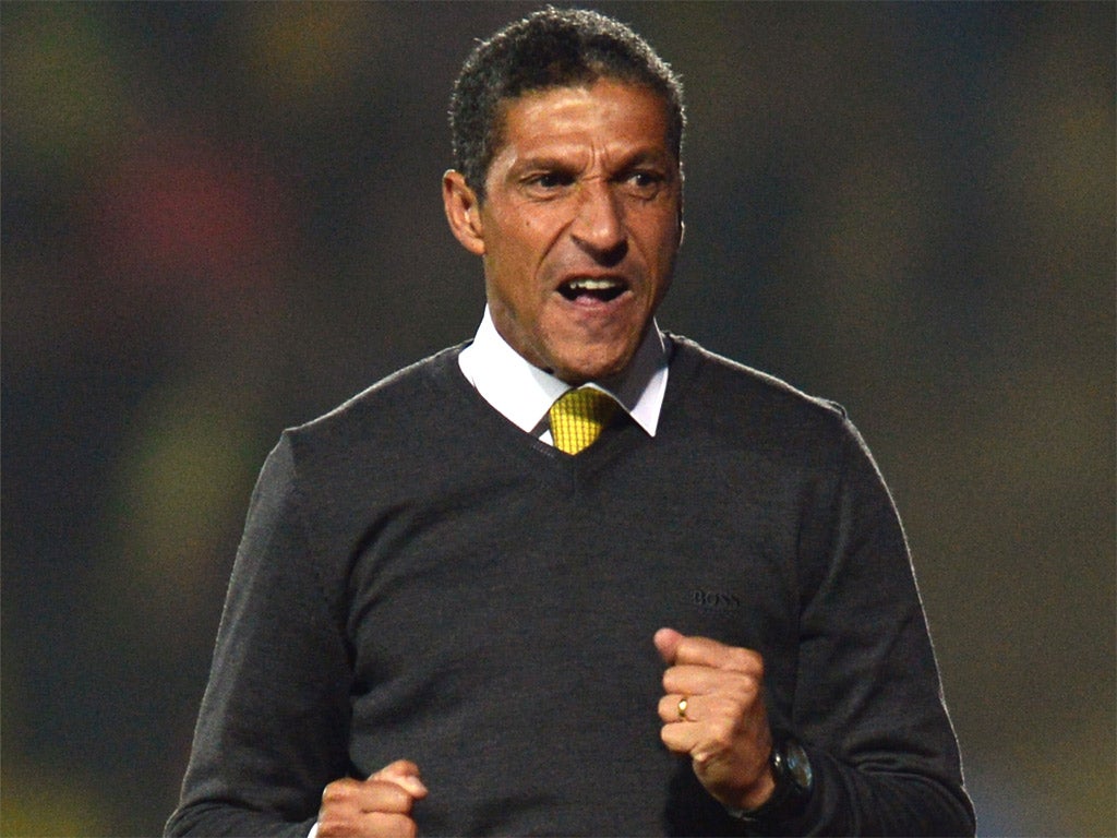 Chris Hughton’s side looked to be heading out of the cup