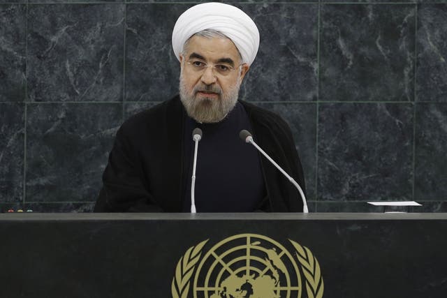Iranian President, Hassan Rouhani, addresses the UN General Assembly in New York