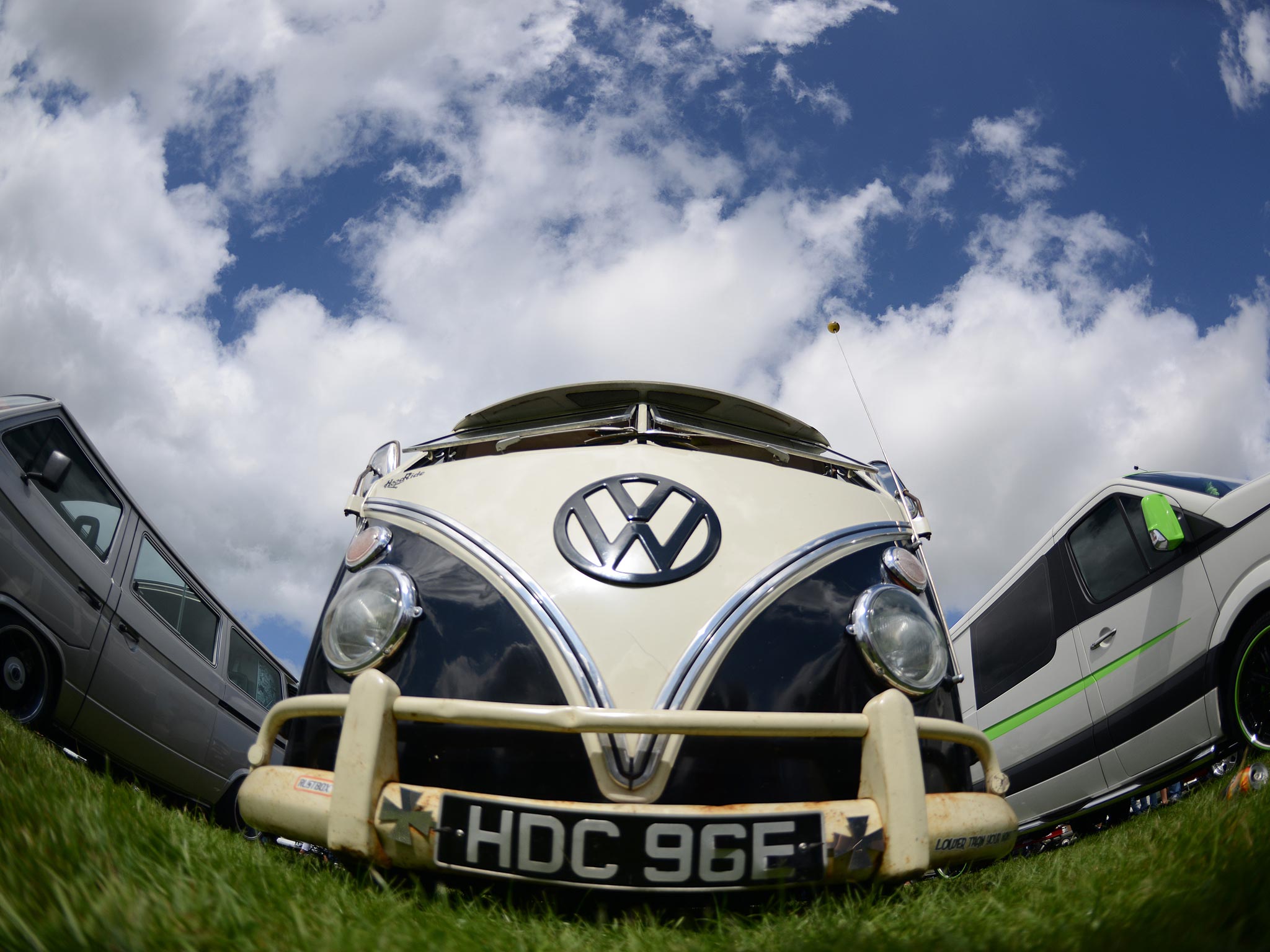 A VW campervan on display during the In Praise Of All Things VW At The Annual Festiva at Harewood Housel