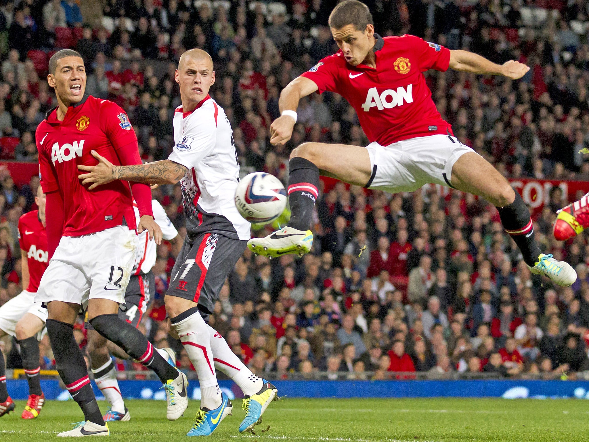 Javier Hernandez scored the game's only goal in the Capital One Cup win over Liverpool