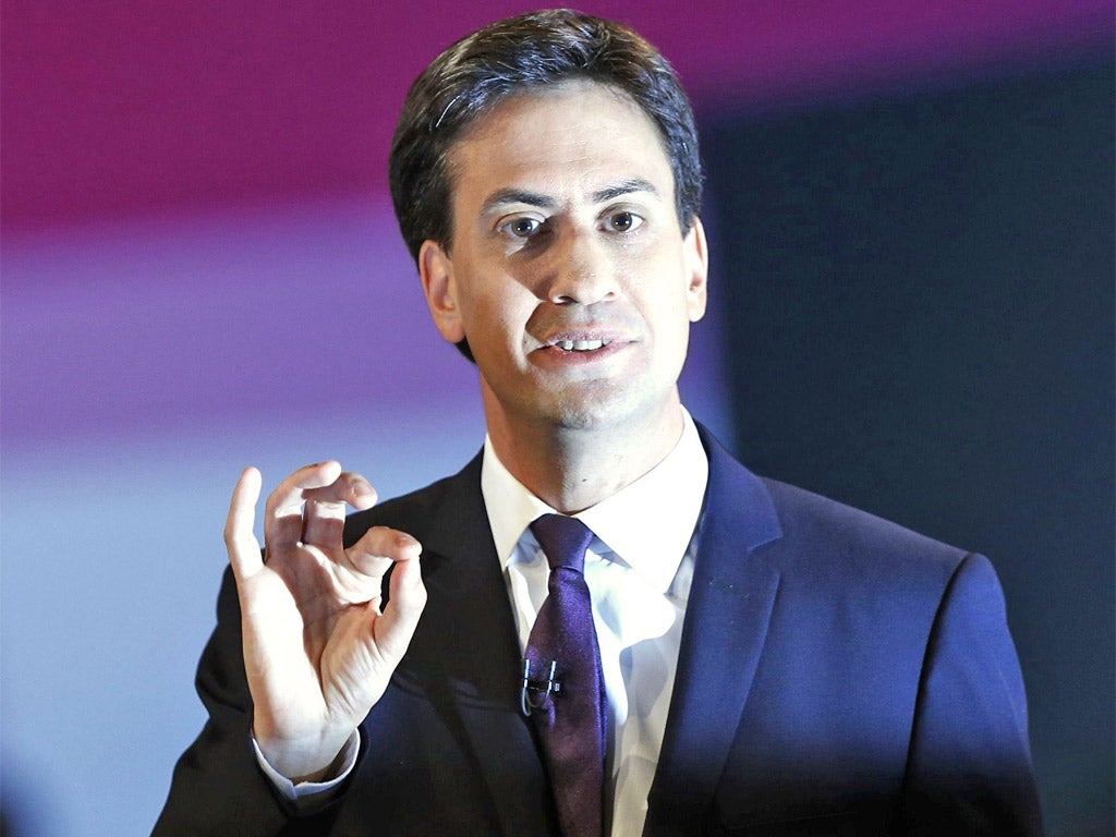 Ed Miliband delivers his speech at the Labour Party Conference