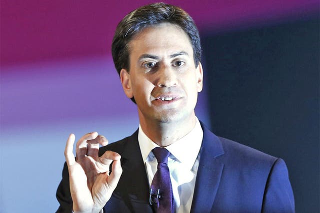 Ed Miliband delivers his speech at the Labour Party Conference