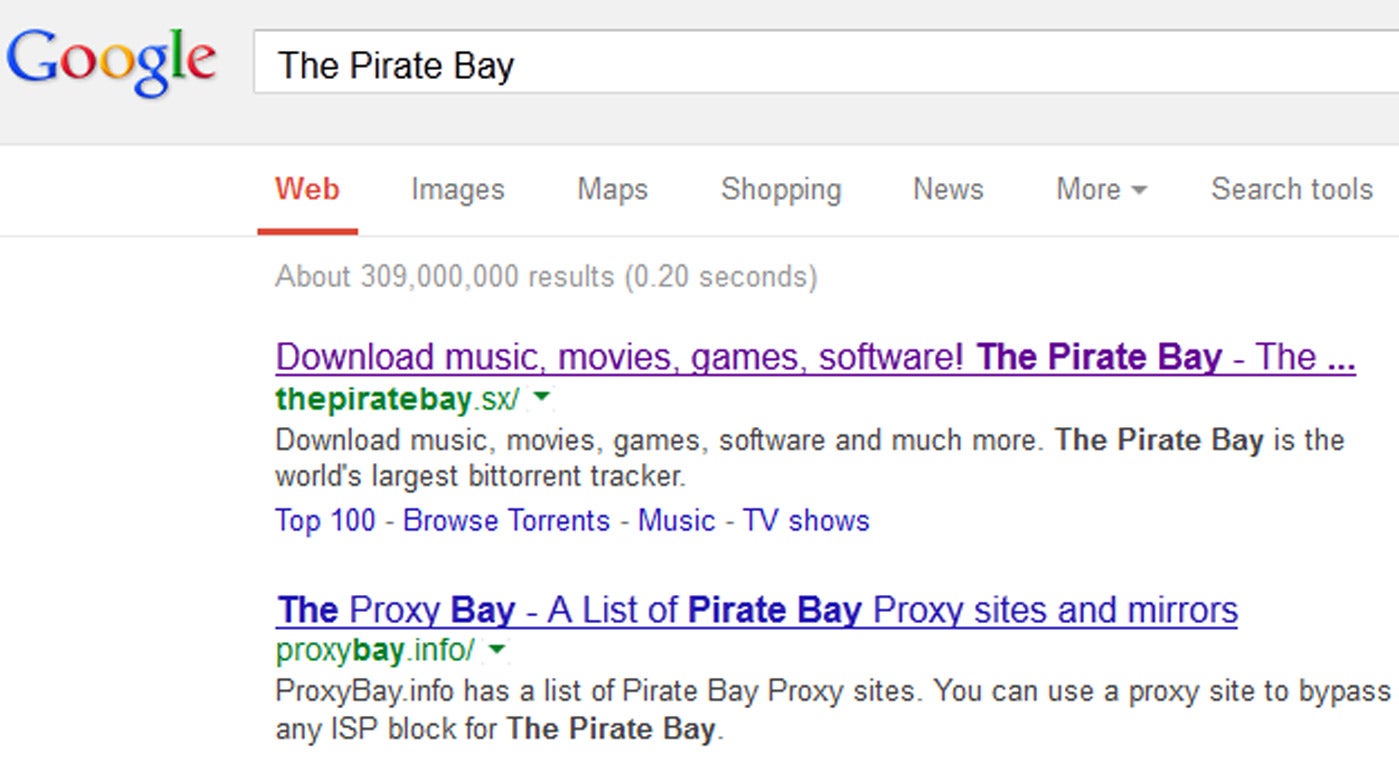 UK ISPs block Pirate Bay proxy sites