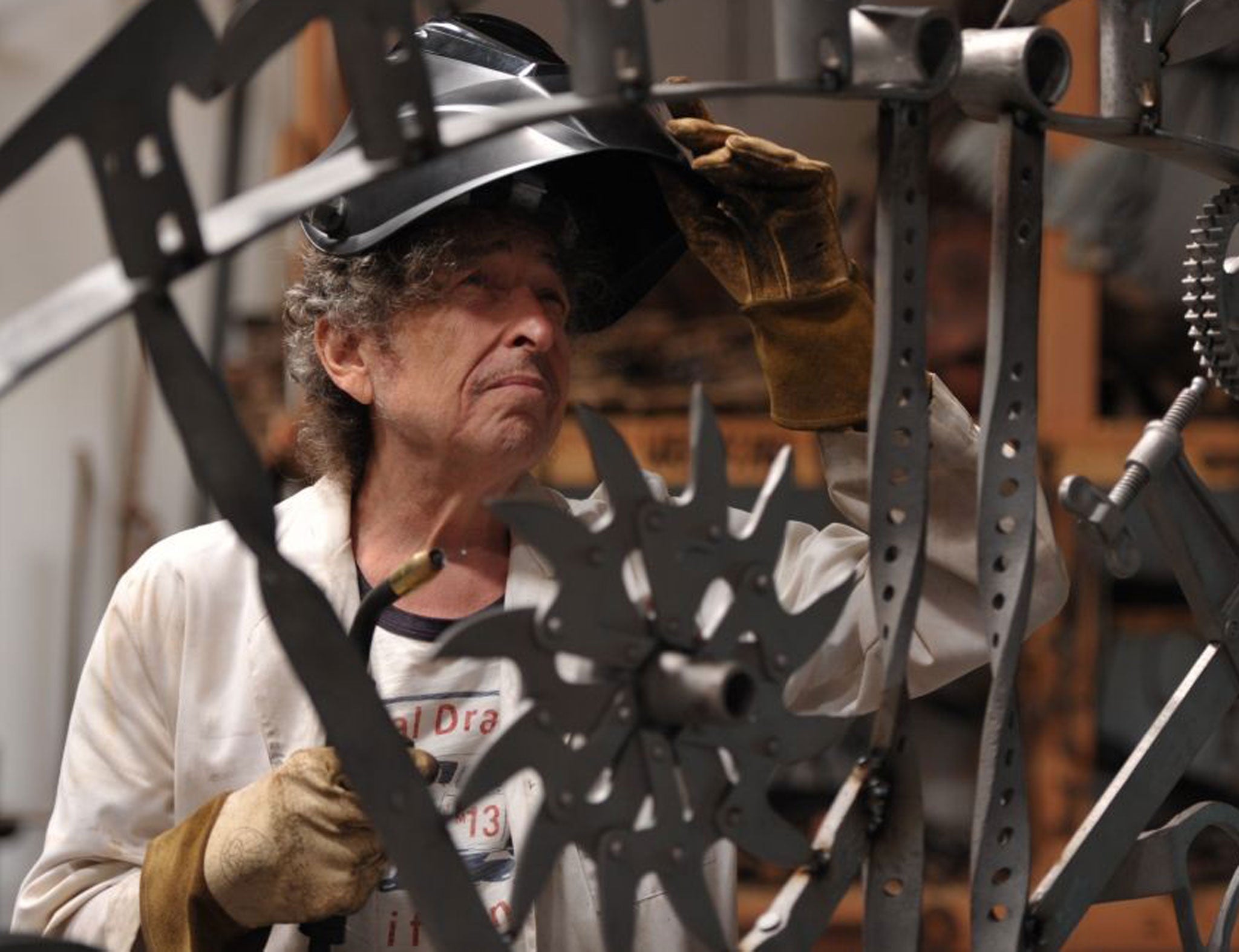 Bob Dylan's gates are welded out of vintage iron and metal parts