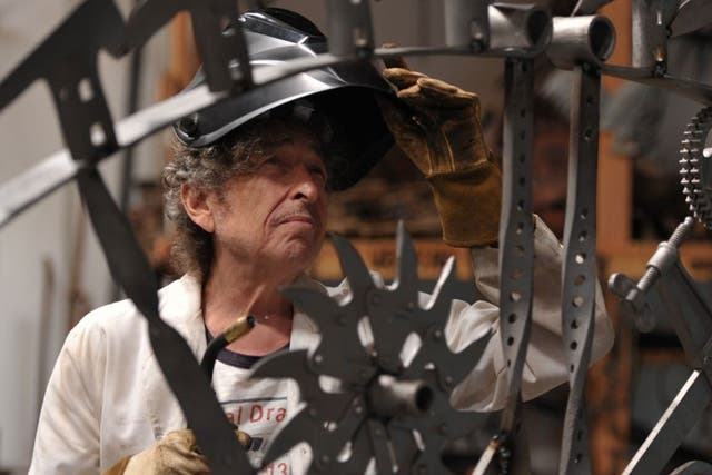 Bob Dylan's gates are welded out of vintage iron and metal parts