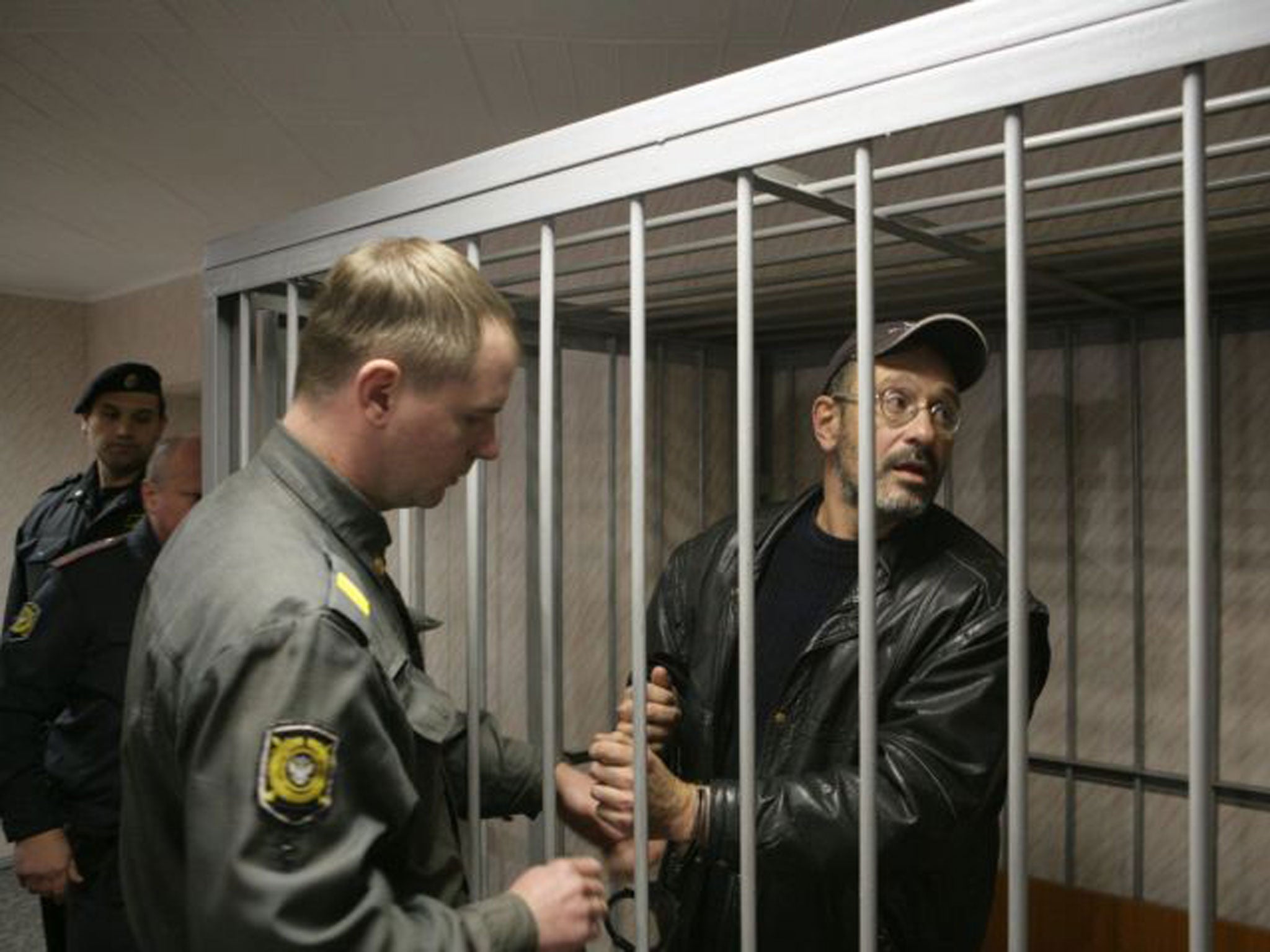 Greenpeace campaigner Dima Litvinov in court yesterday