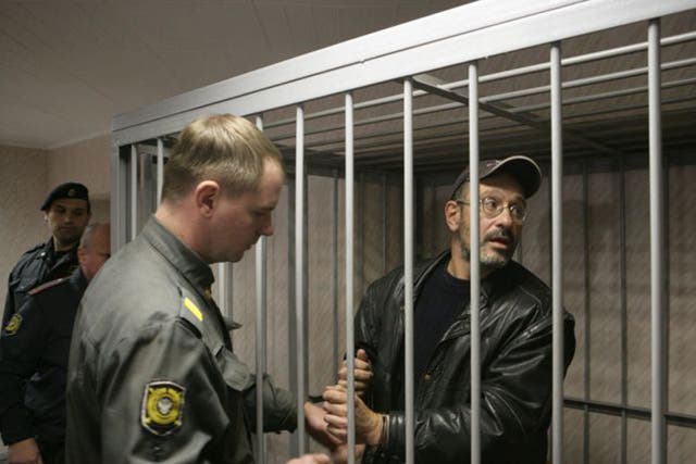 Greenpeace campaigner Dima Litvinov in court yesterday