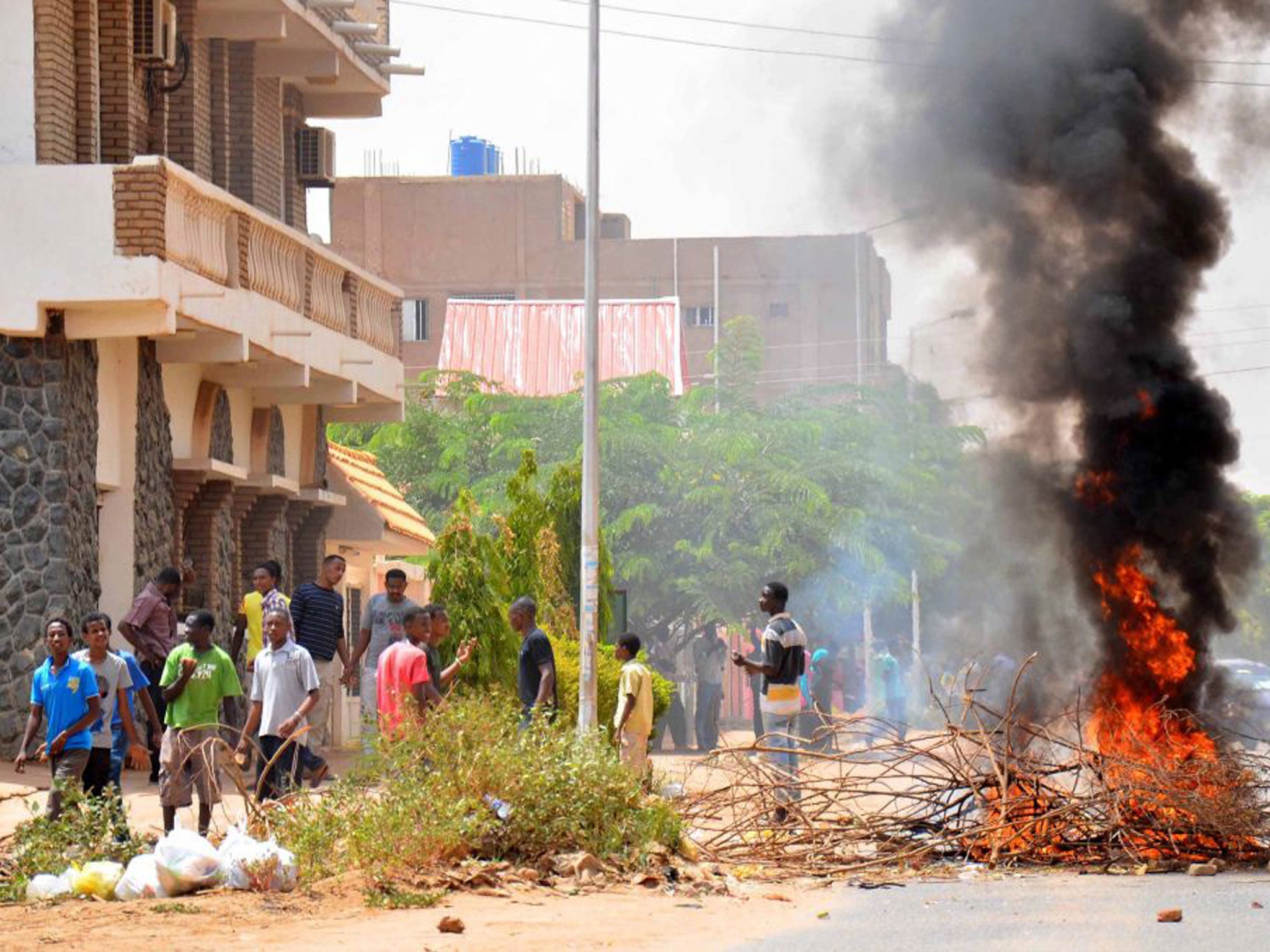 The protests in Kadro, north of Khartoum