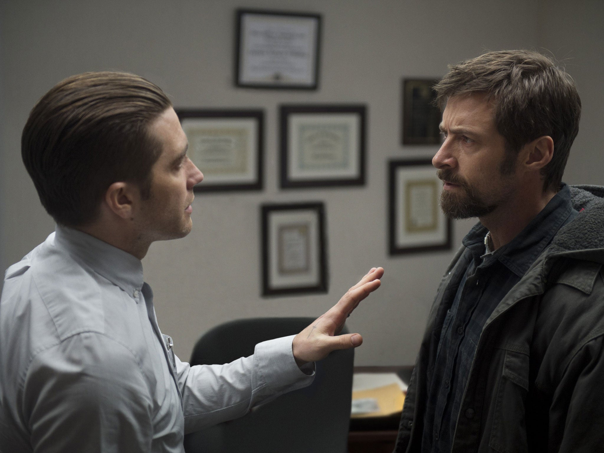 Donnier darker: Jake Gyllenhaal and Hugh Jackman in 'Prisoners'