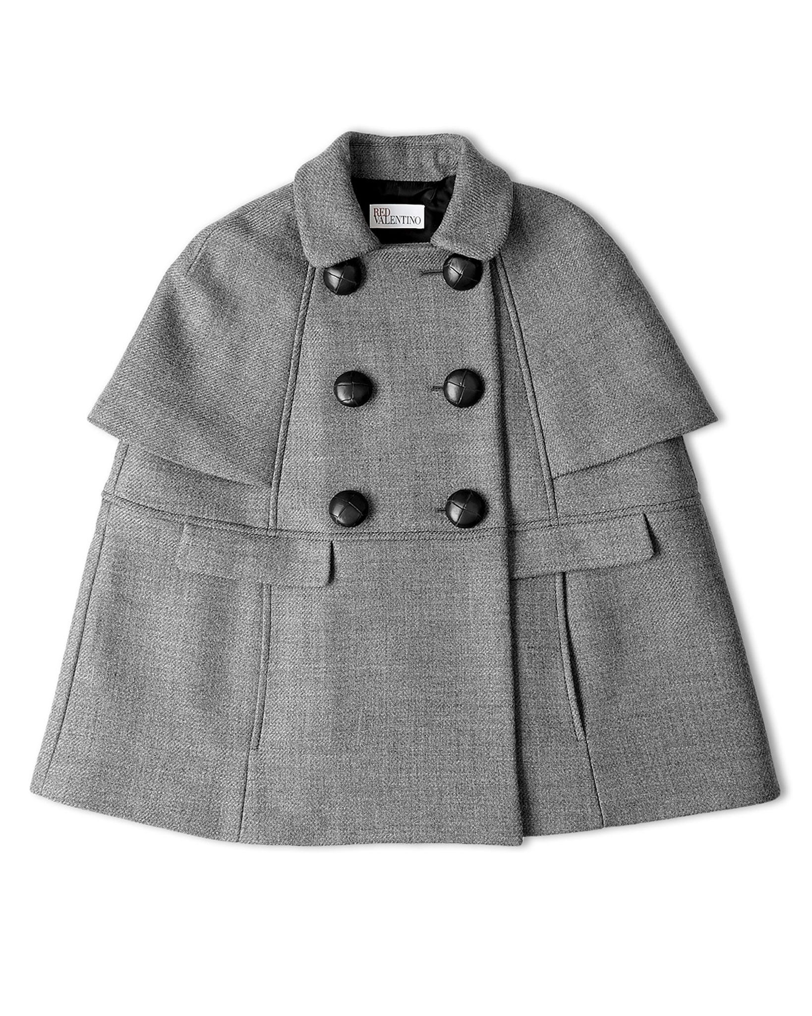Sharp, smart and a little bit Sherlock: Red Valentino cape, £589, my-wardrobe.com