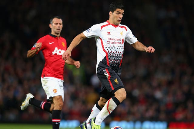 Luis Suarez made his return to Liverpool action against Manchester United on Wednesday