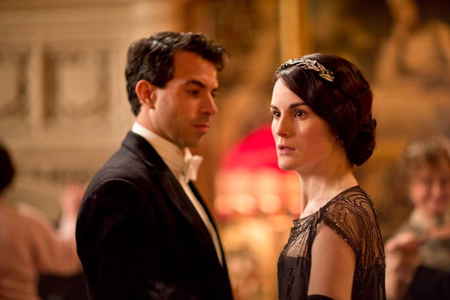 Lord Gillingham with Lady Mary in Downton Abbey episode three, series four