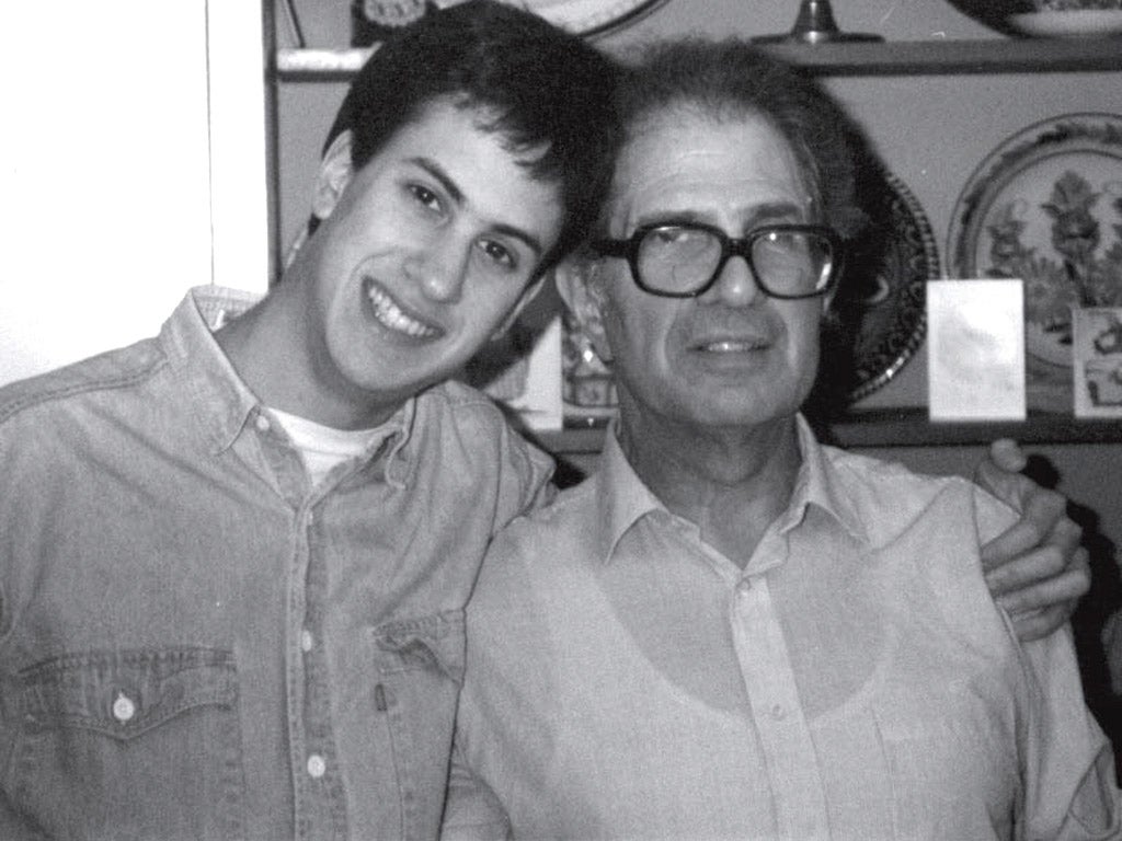 Ed Miliband with his father Ralph in 1989