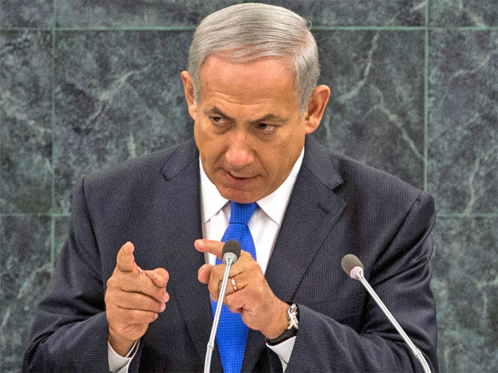 Israeli PM Benjamin Netanyahu addresses the UN in New York