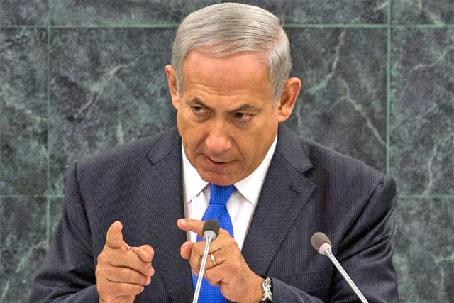 Israeli PM Benjamin Netanyahu addresses the UN in New York