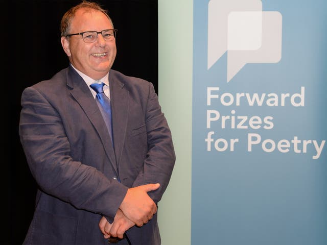 Nick MacKinnon at the Forward Prizes for Poetry Awards in London’s Southbank Centre