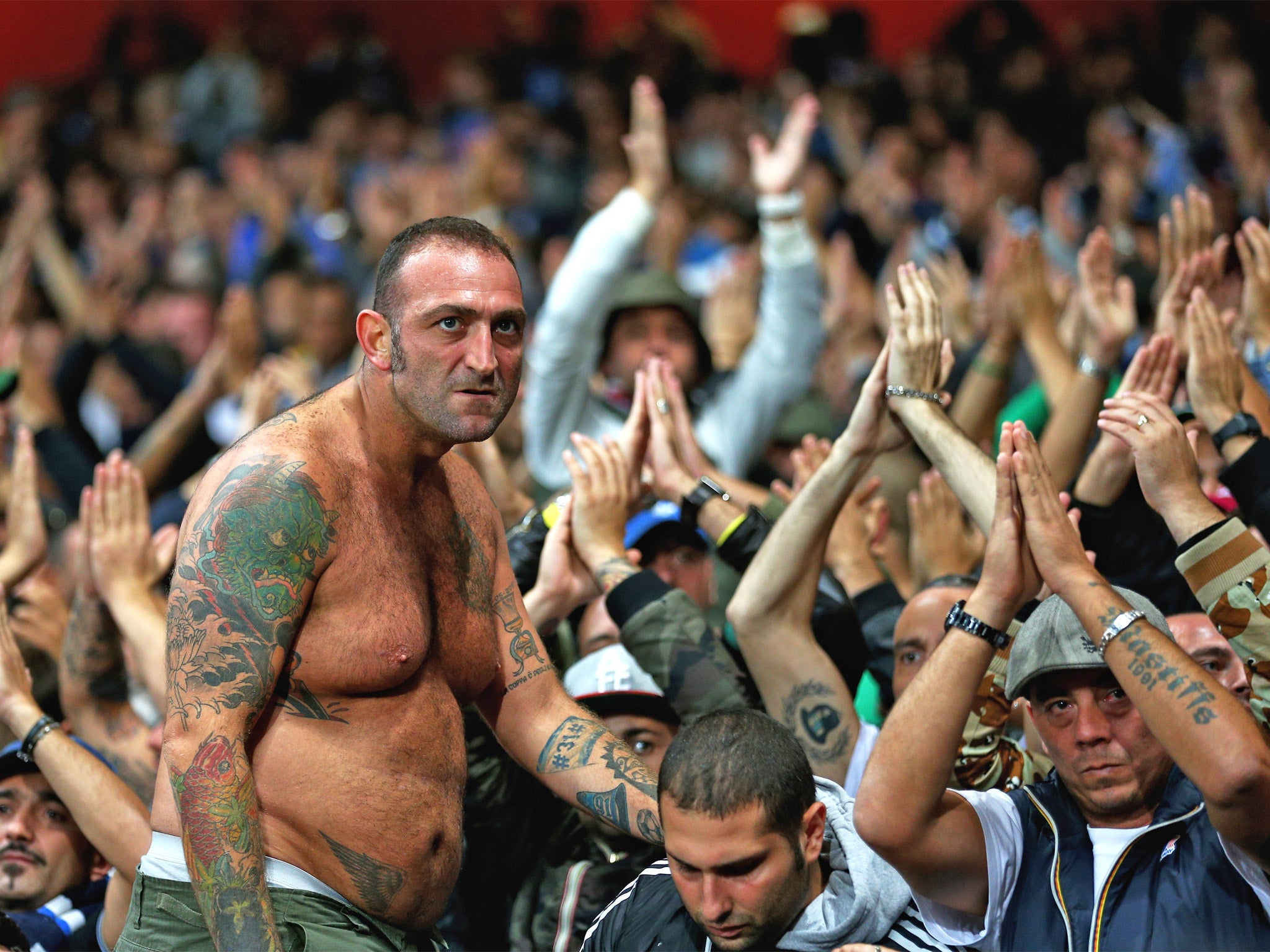 The Napoli fans came to the Emirates in high hopes