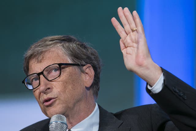 Bill Gates speaks on stage at the Clinton Global Initiative 2013 (CGI) in New York September 24, 2013.