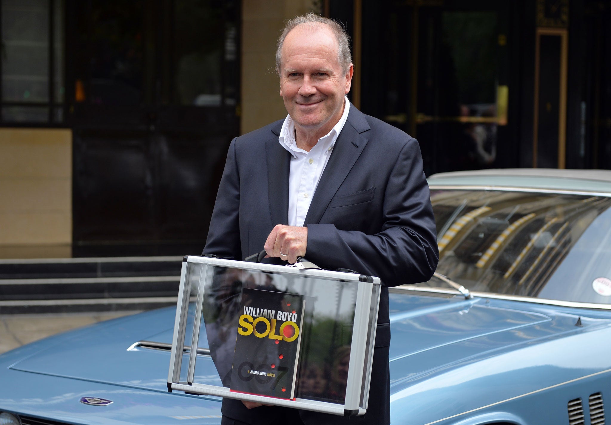 William Boyd poses with the latest Bond novel
