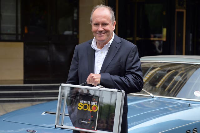 William Boyd poses with the latest Bond novel